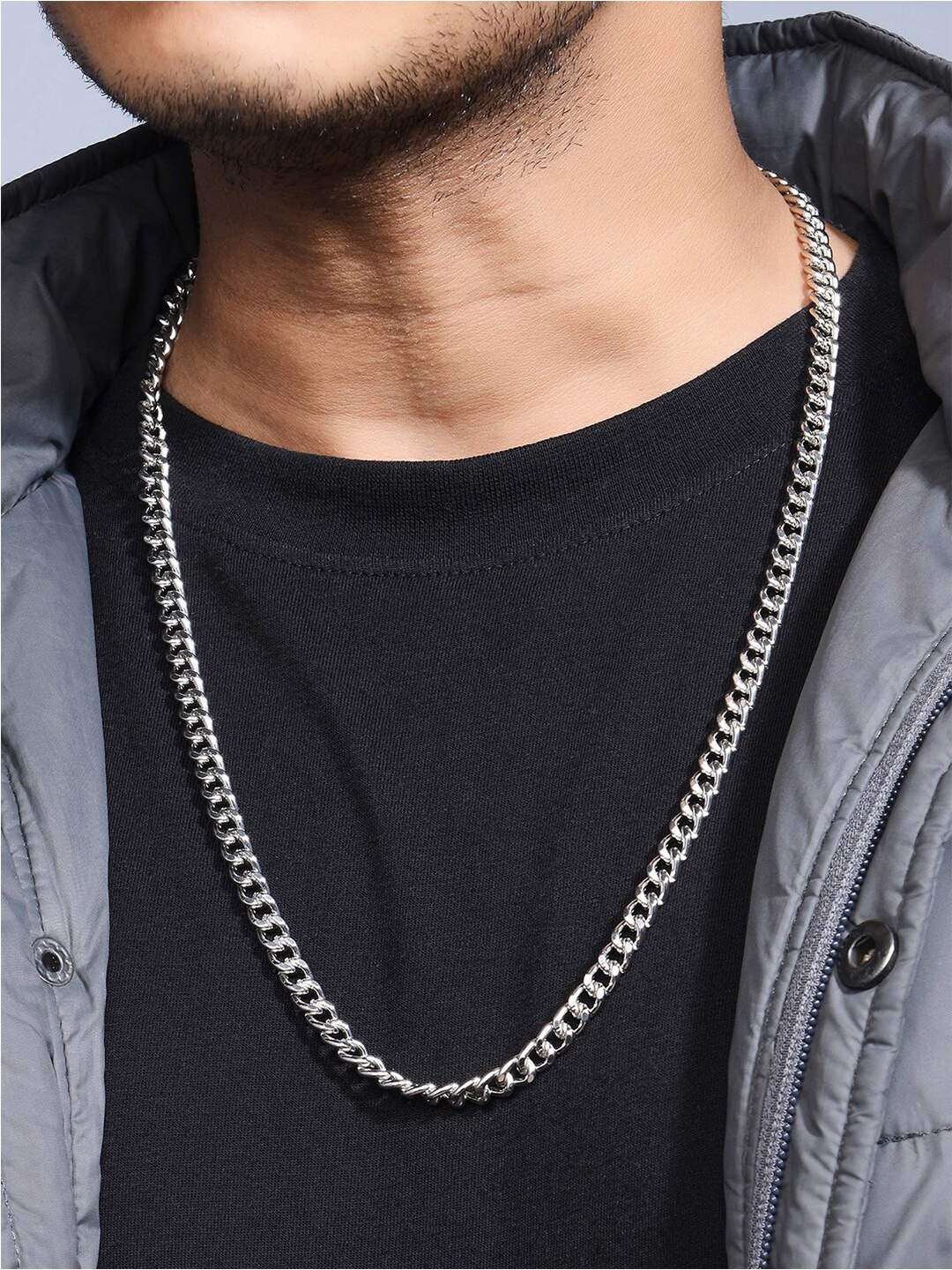 

The Bro Code Men Silver-Toned Silver-Plated Necklace