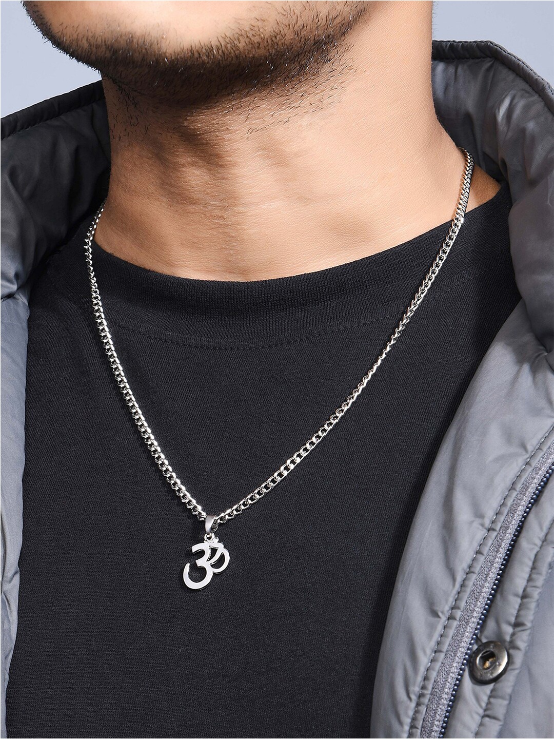 

The Bro Code Men Silver-Toned Silver-Plated Necklace