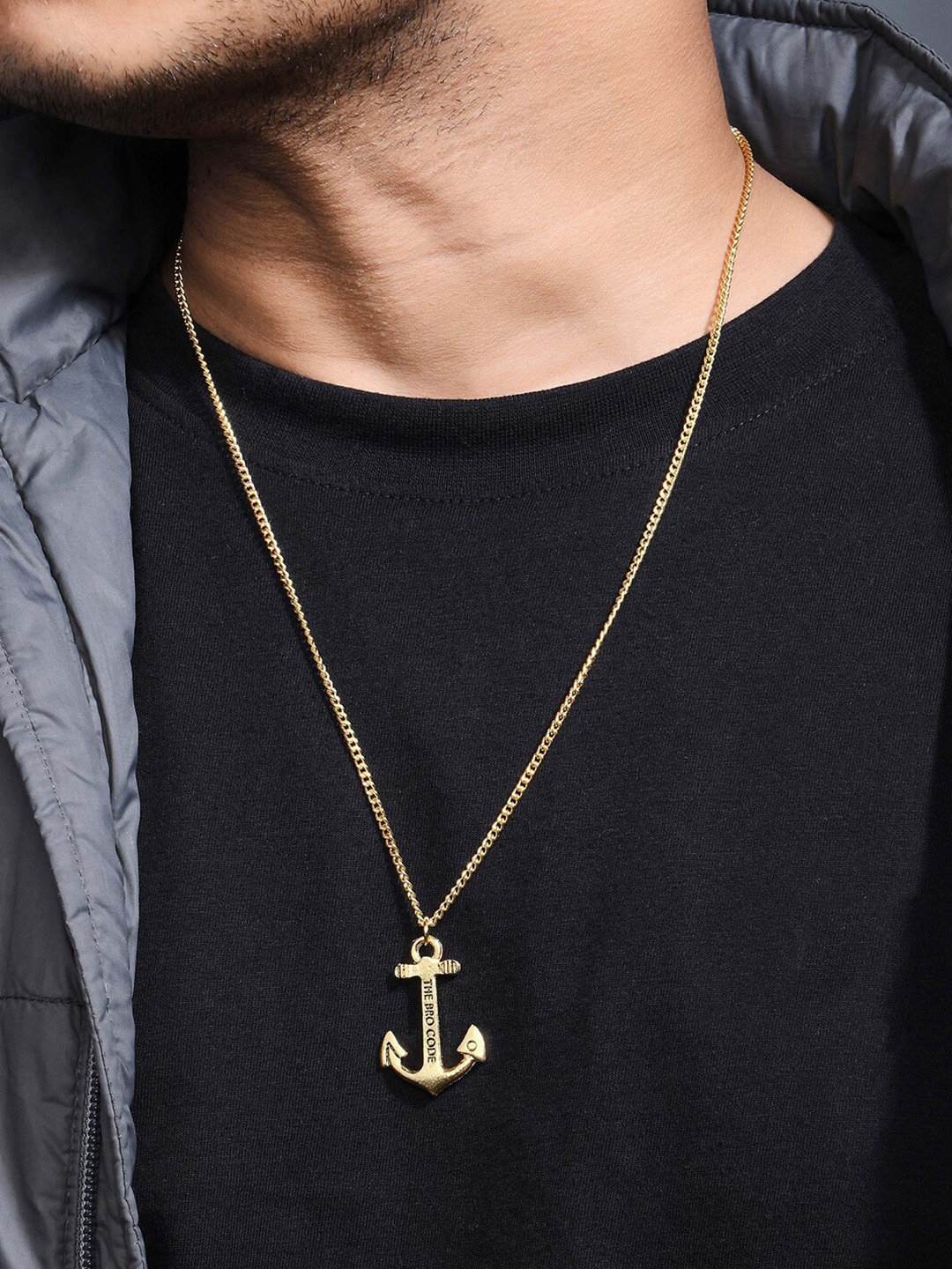 

The Bro Code Men Gold-Plated Necklace