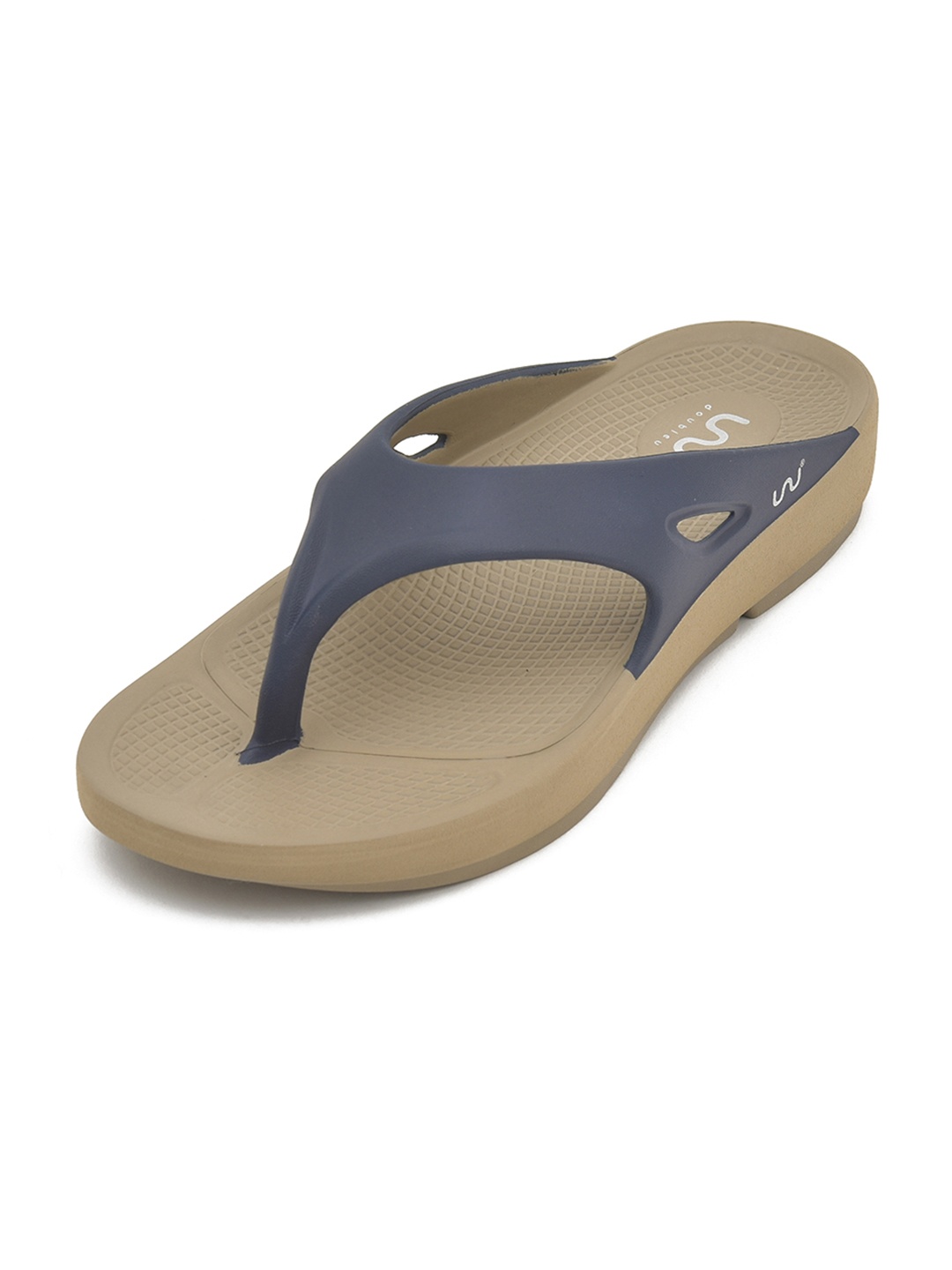 

Doubleu Men Khaki & Blue EVA Thong Flip-Flops