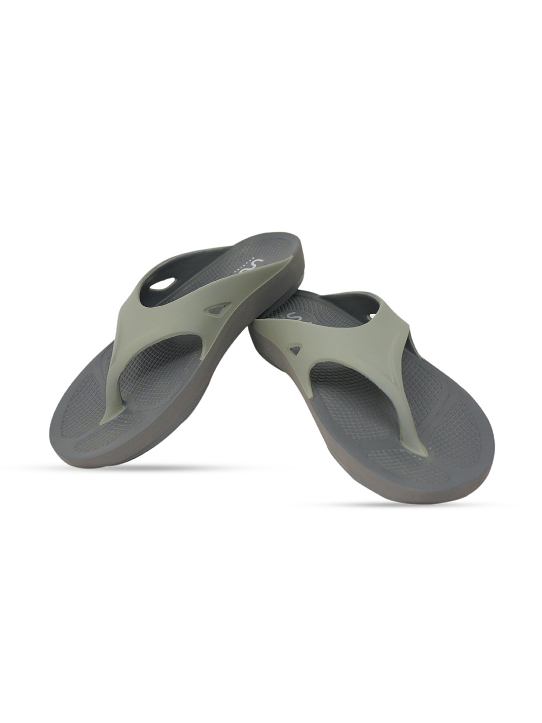 

Doubleu Men Grey Rubber Thong Flip-Flops