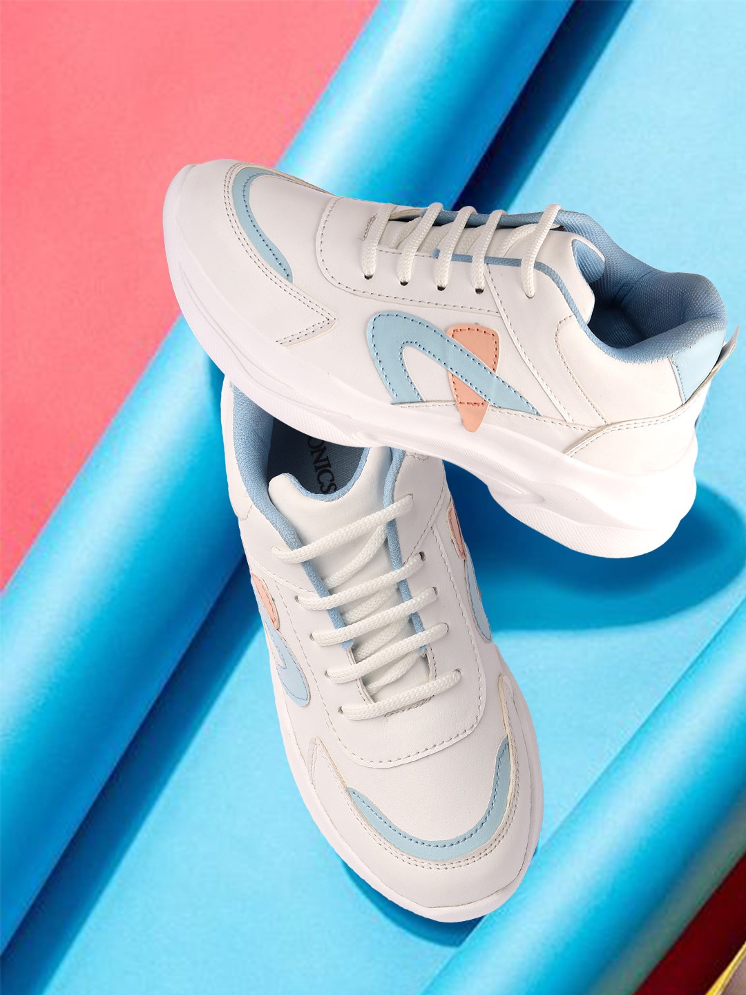

ICONICS Women Colourblocked Sneakers, White