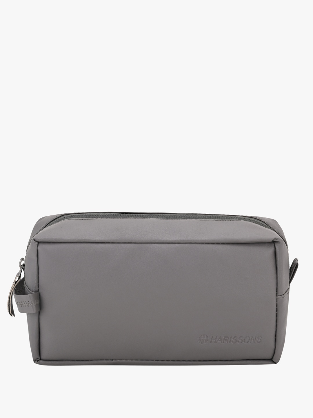 

Harissons Unisex Grey Water Repellent Vegan Leather Multipurpose Travel Toiletry Kit Pouch