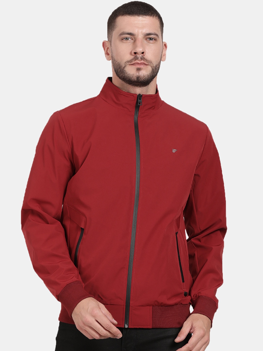 

t-base Men Windcheater Bomber Jacket, Rust