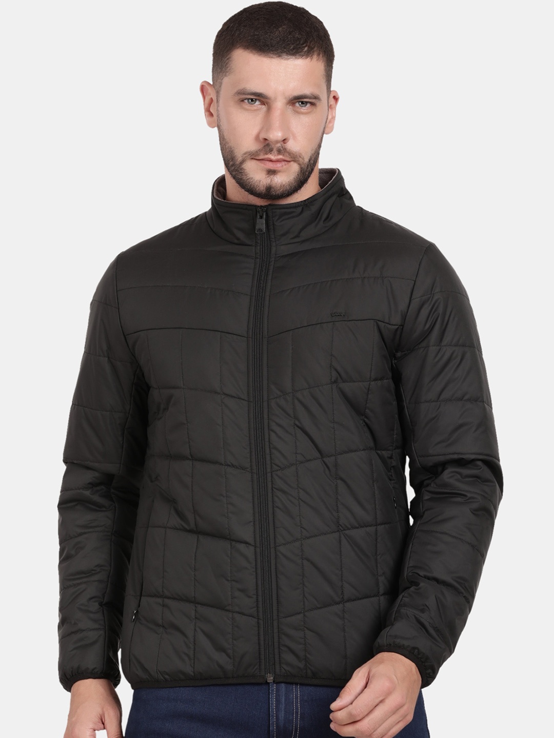 

t-base Men Plus Size Windcheater Puffer Jacket, Black