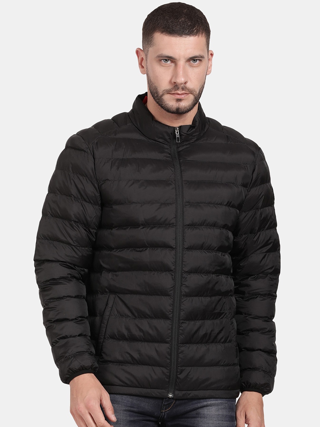 

t-base Men Plus Size Windcheater Padded Jacket, Black