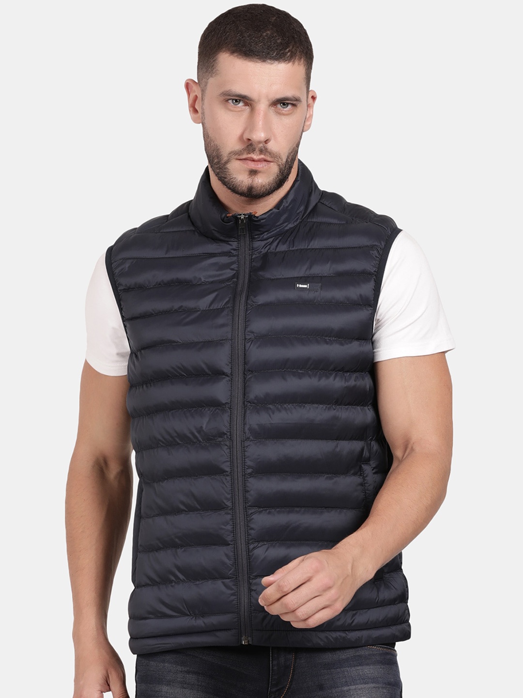 

t-base Men Windcheater Puffer Jacket, Navy blue