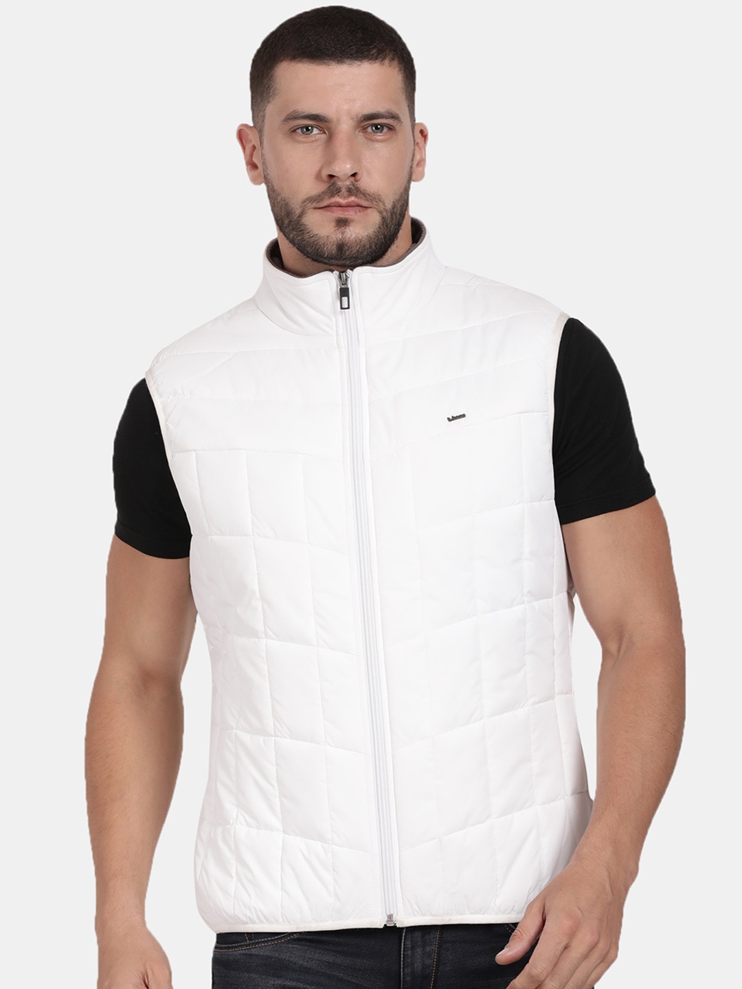 

t-base Men Windcheater Padded Jacket, White