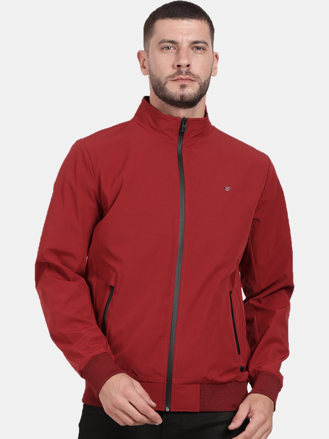 

t-base Men Windcheater Bomber Jacket, Rust