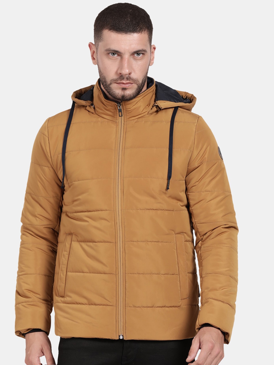 

t-base Men Windcheater Puffer Jacket, Mustard