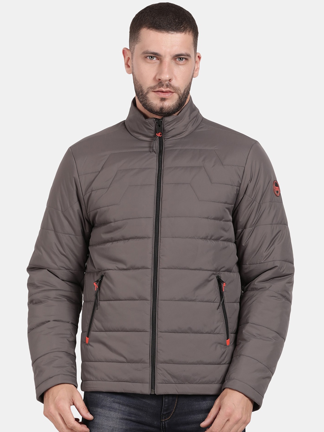 

t-base Men Windcheater Puffer Jacket, Grey