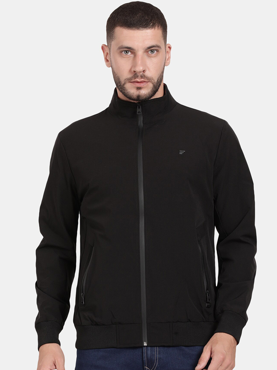 

t-base Men Windcheater Sporty Jacket, Black
