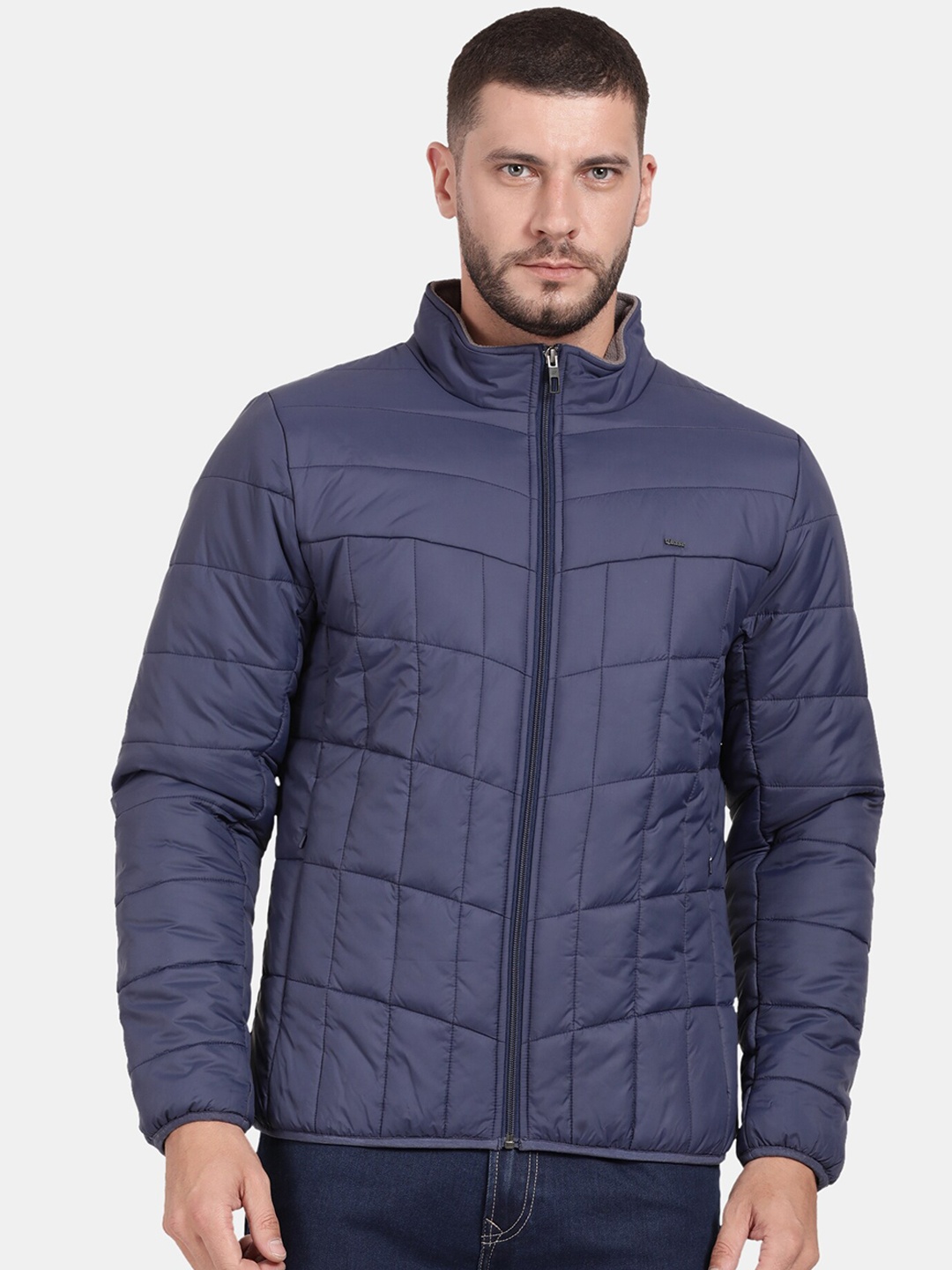 

t-base Men Windcheater Puffer Jacket, Blue