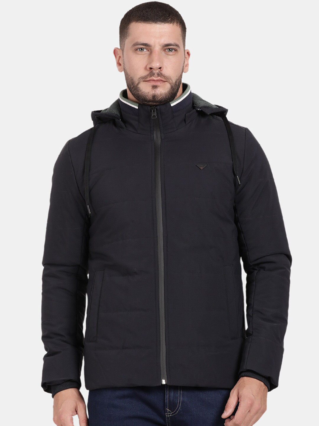 

t-base Men Windcheater Parka Jacket, Navy blue