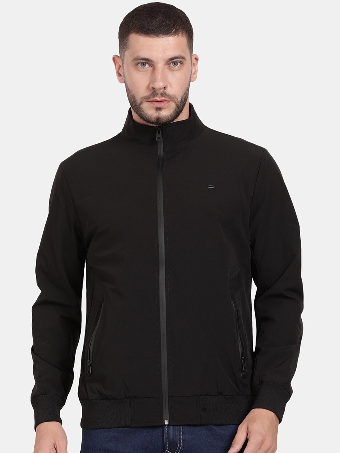 

t-base Men Windcheater Sporty Jacket, Black