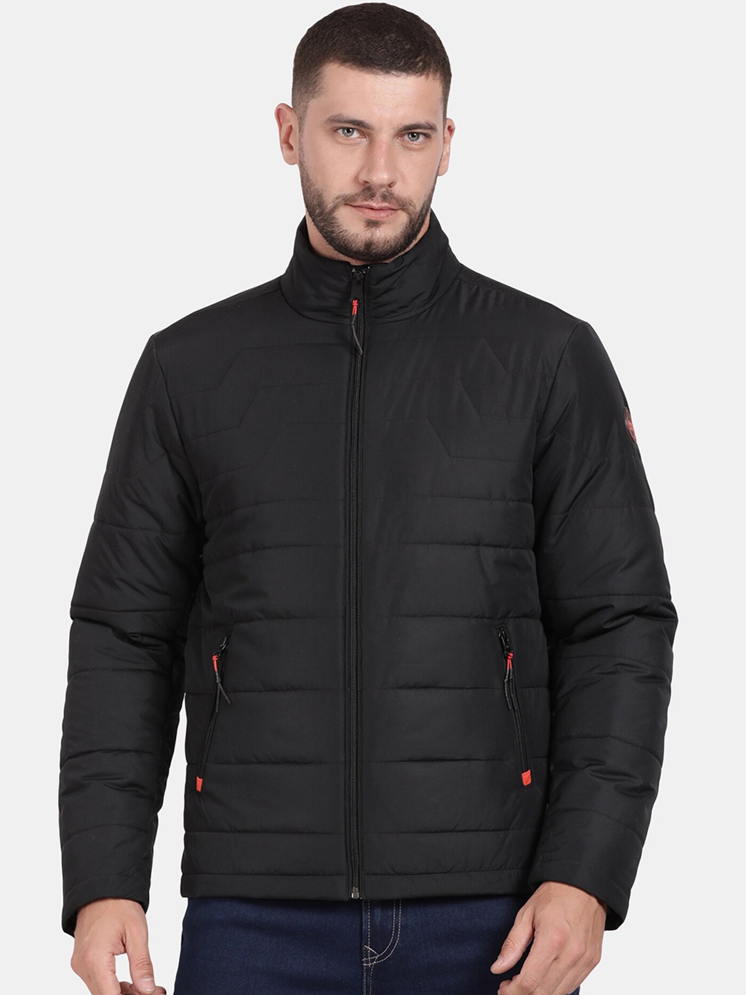

t-base Men Windcheater Puffer Jacket, Black