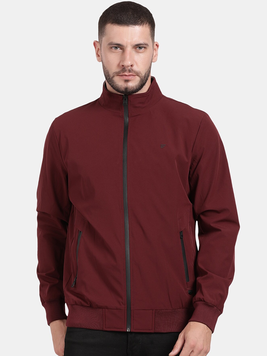 

t-base Men Windcheater Bomber Jacket, Red