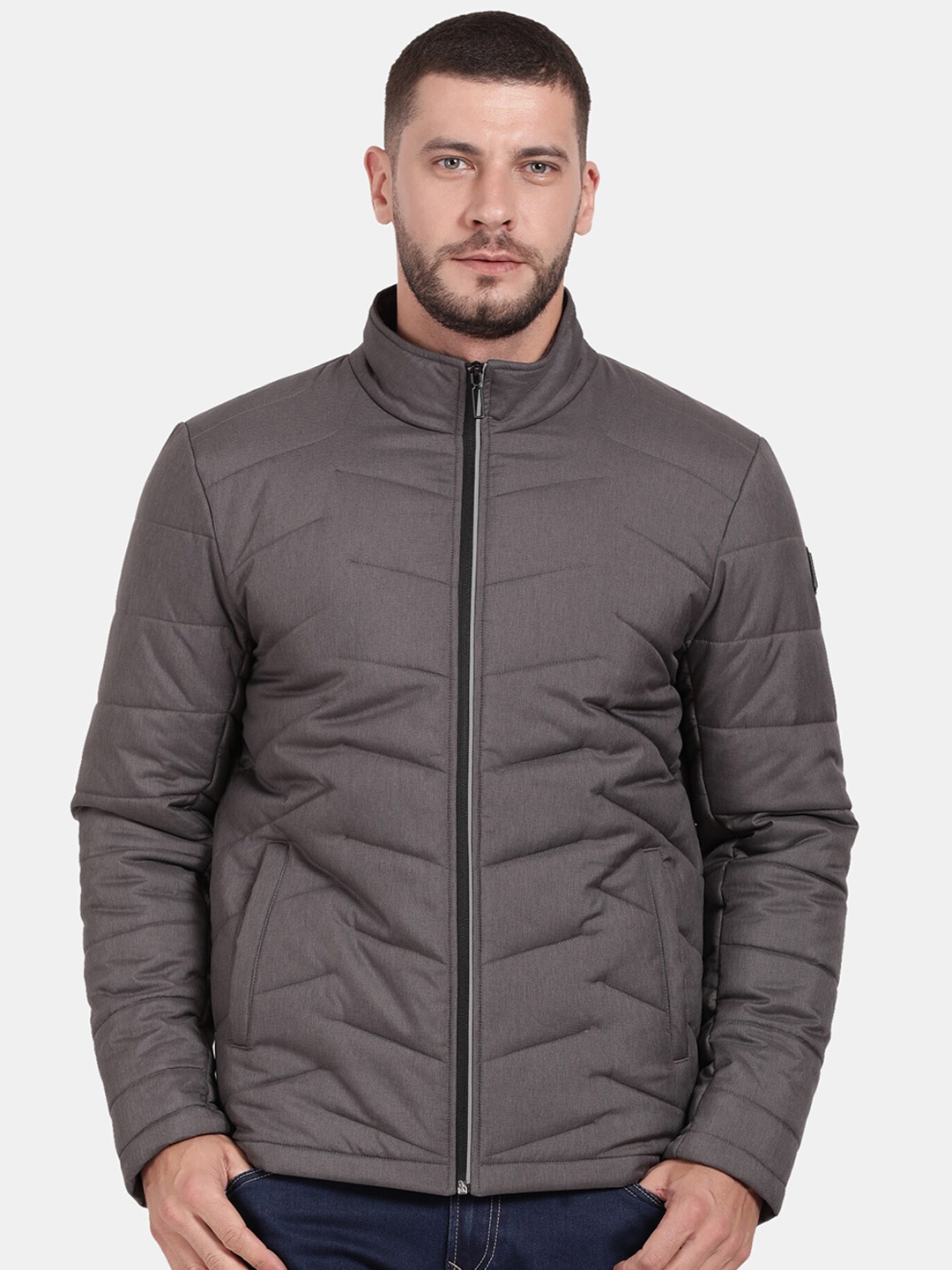 

t-base Men Windcheater Padded Jacket, Grey