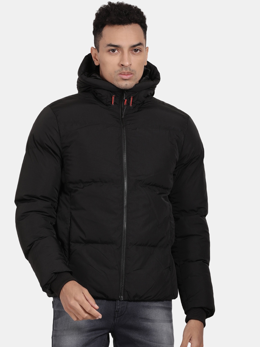 

t-base Men Insulator Puffer Jacket With Hood, Black