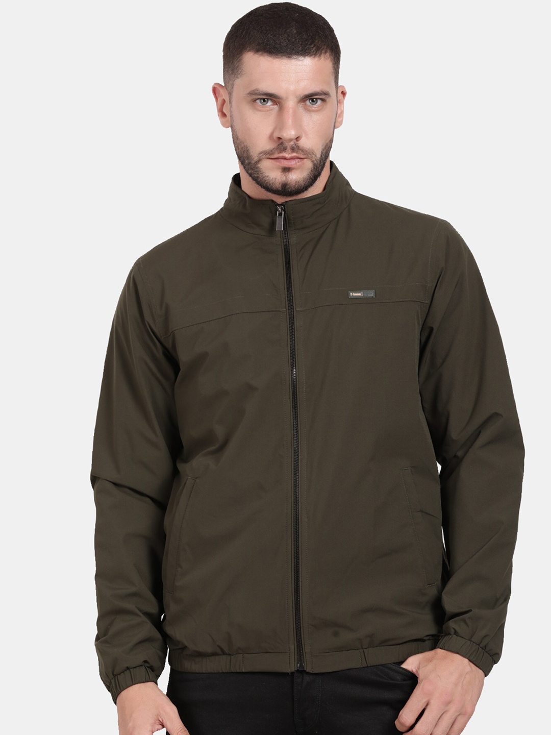 

t-base Men Windcheater Sporty Jacket, Olive