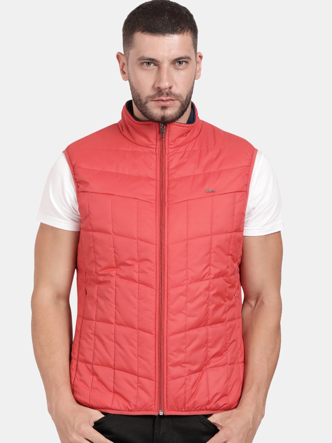 

t-base Men Windcheater Padded Jacket, Orange