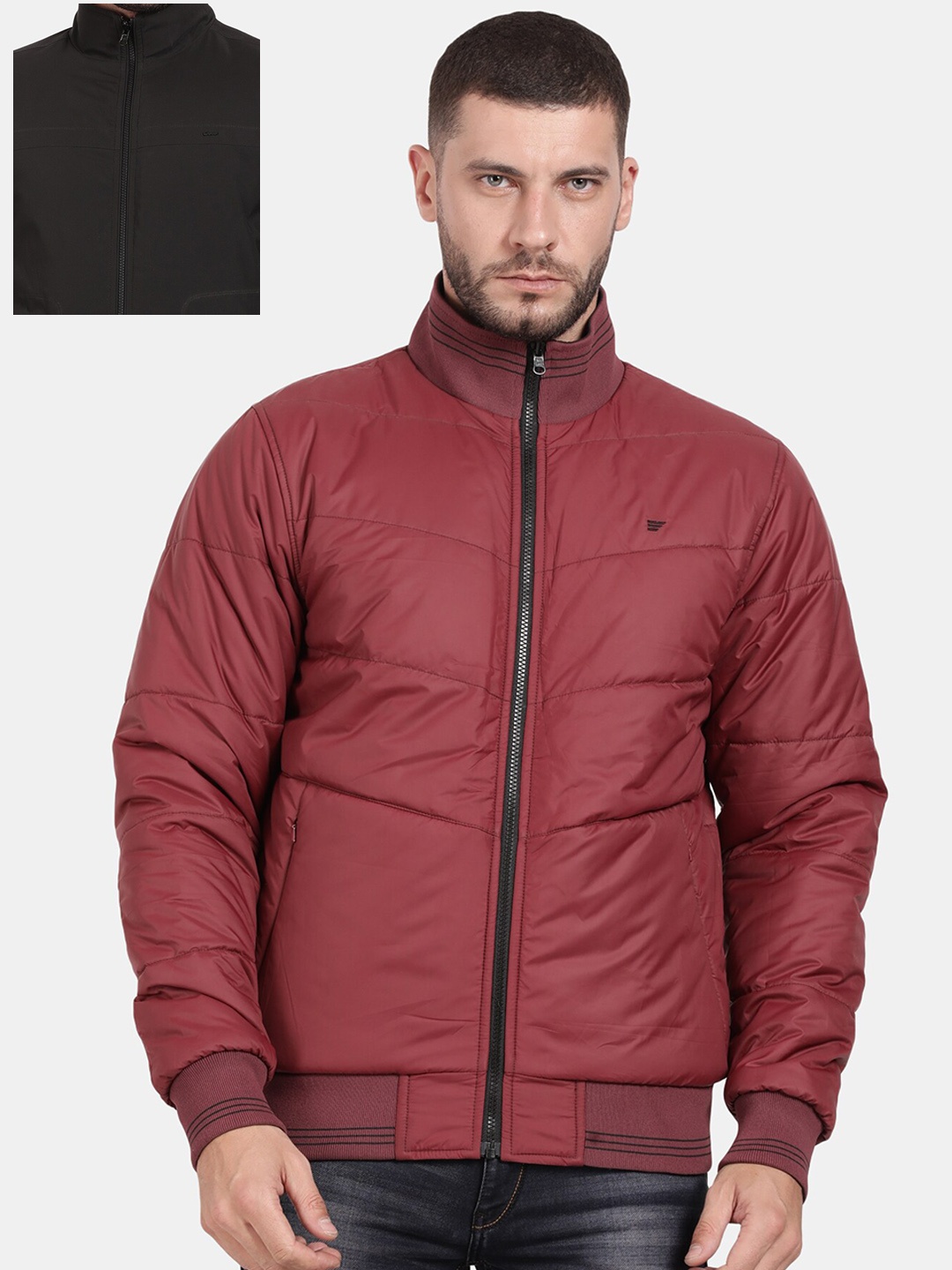 

t-base Men Reversible Sporty Jacket, Black