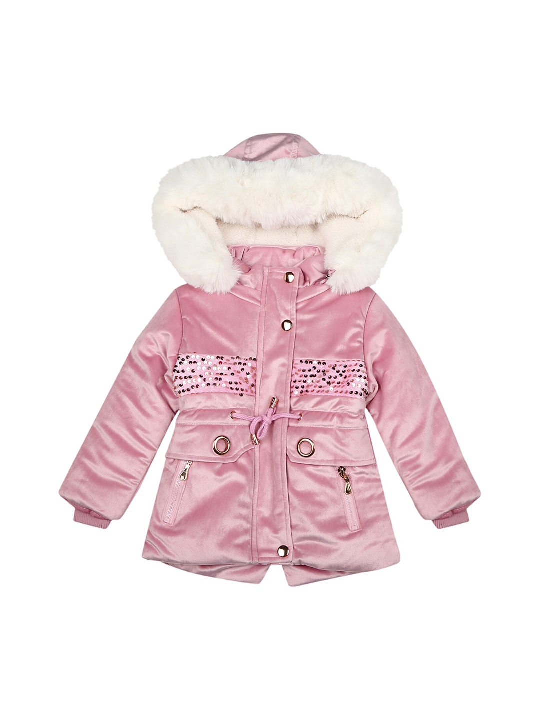 

mothercare Girls Longline Padded Jacket, Pink