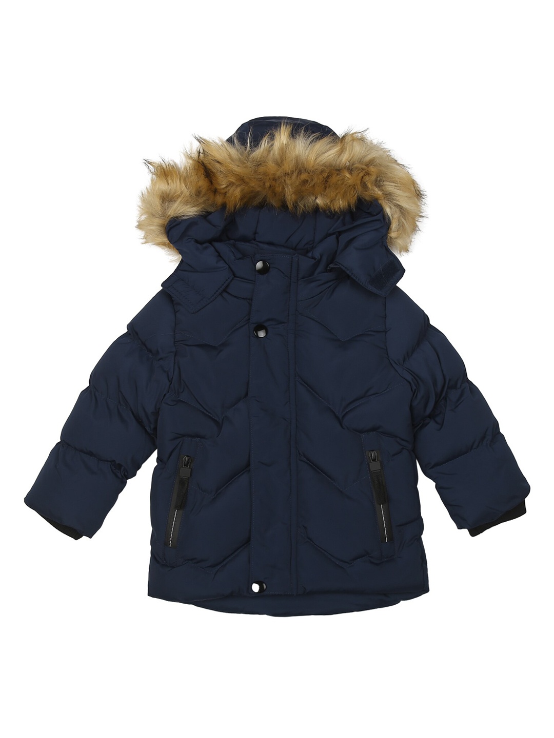 

mothercare Boys Longline Puffer Jacket, Navy blue