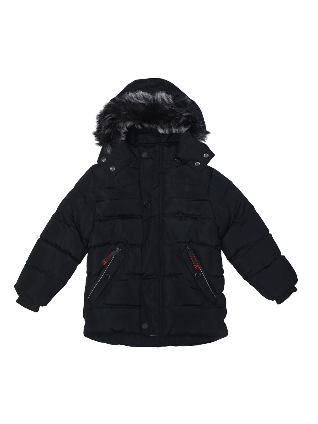 

mothercare Boys Black Longline Parka Jacket