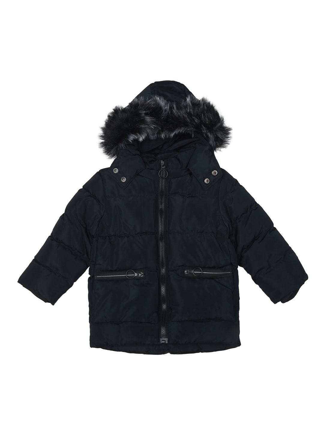 

mothercare Boys Longline Puffer Jacket, Black