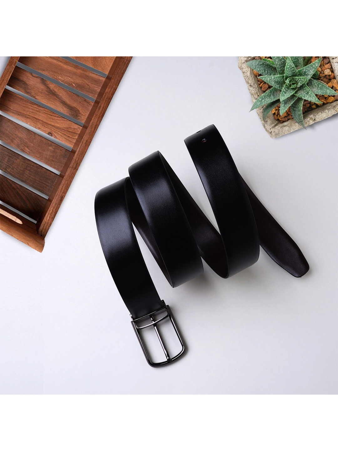 

Elite Crafts Men Leather Formal Belt, Black