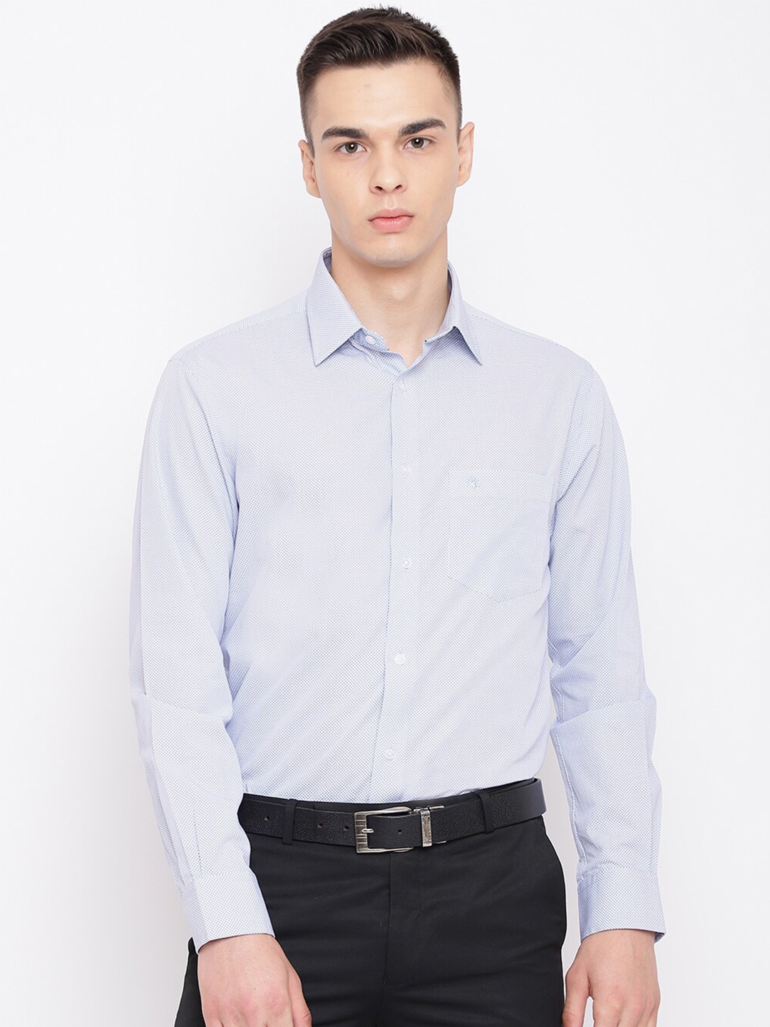 

Cantabil Men Cotton Formal Shirt, Blue