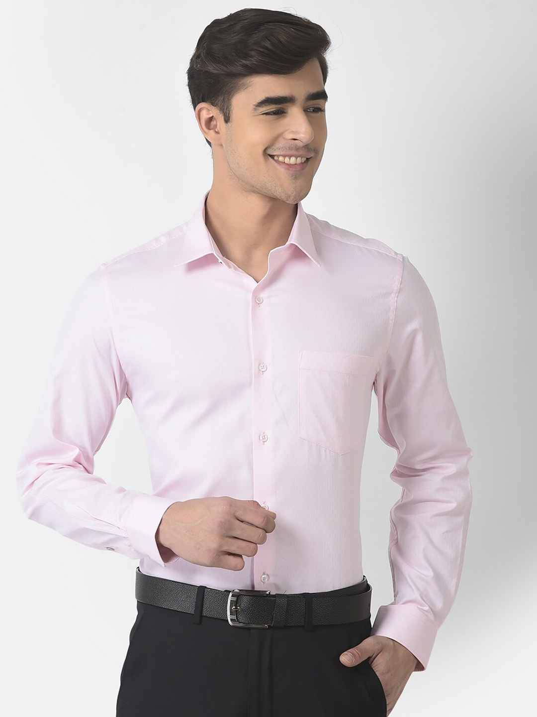 

Turtle Men Premium Slim Fit Pure Cotton Formal Shirt, Pink