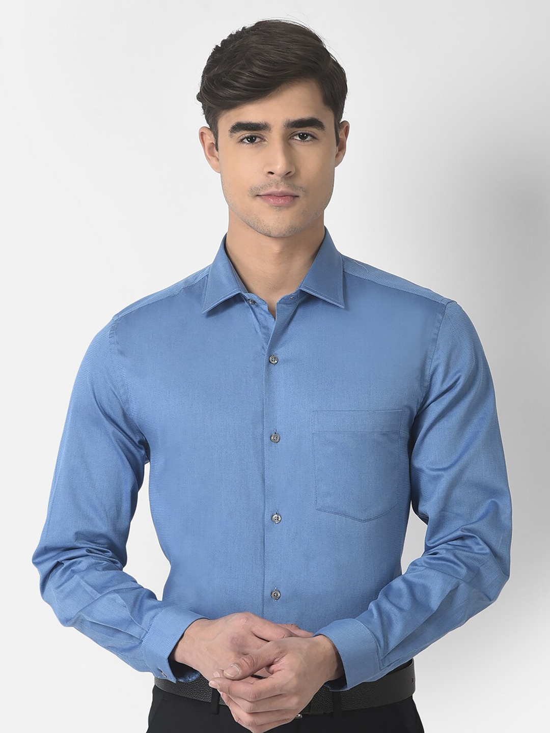 

Turtle Men Modern Slim Fit Formal Shirt, Blue
