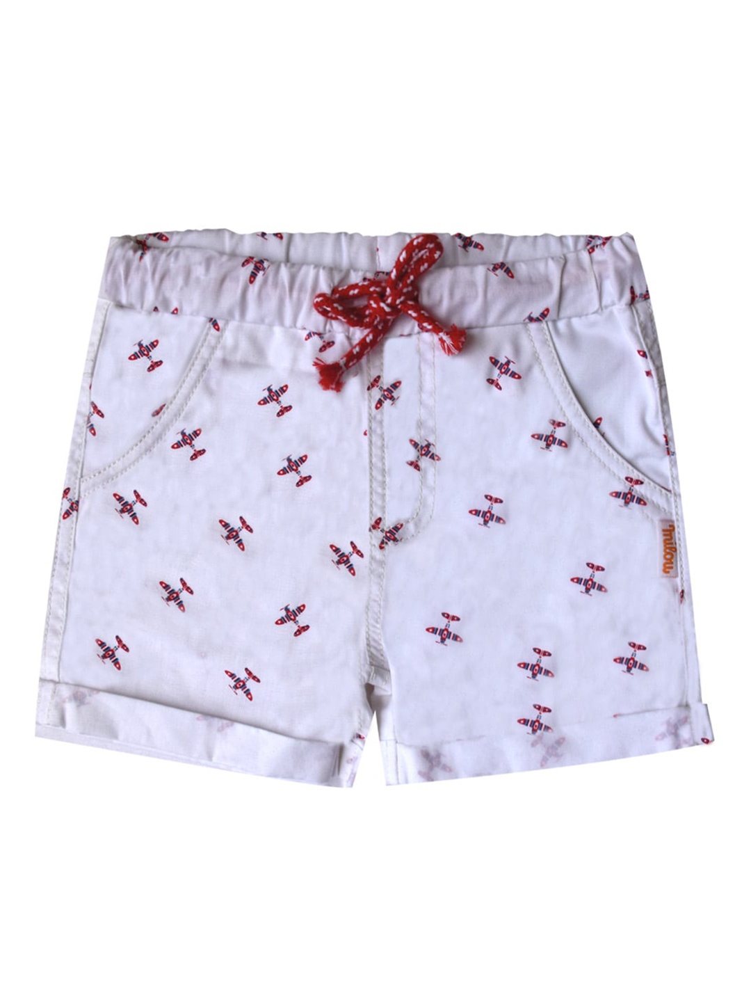 

milou Boys Cotton Conversational Printed Shorts, White
