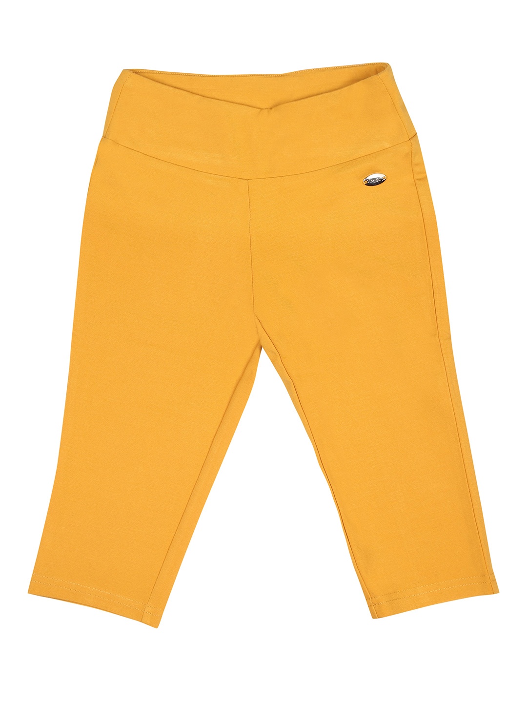 

Tiny Girl Mid-Rise Cotton Capris, Mustard