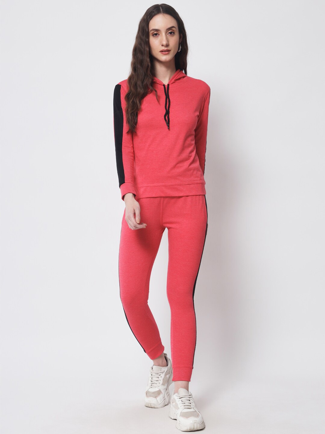 

THE EG STORE Women Hooded Tracksuit, Pink