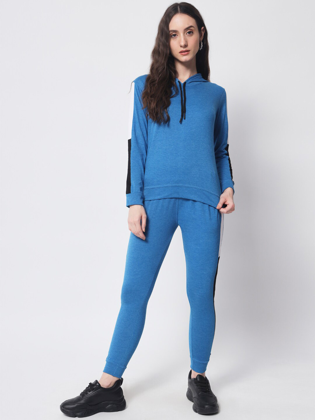 

THE EG STORE Women Hooded Tracksuit, Blue