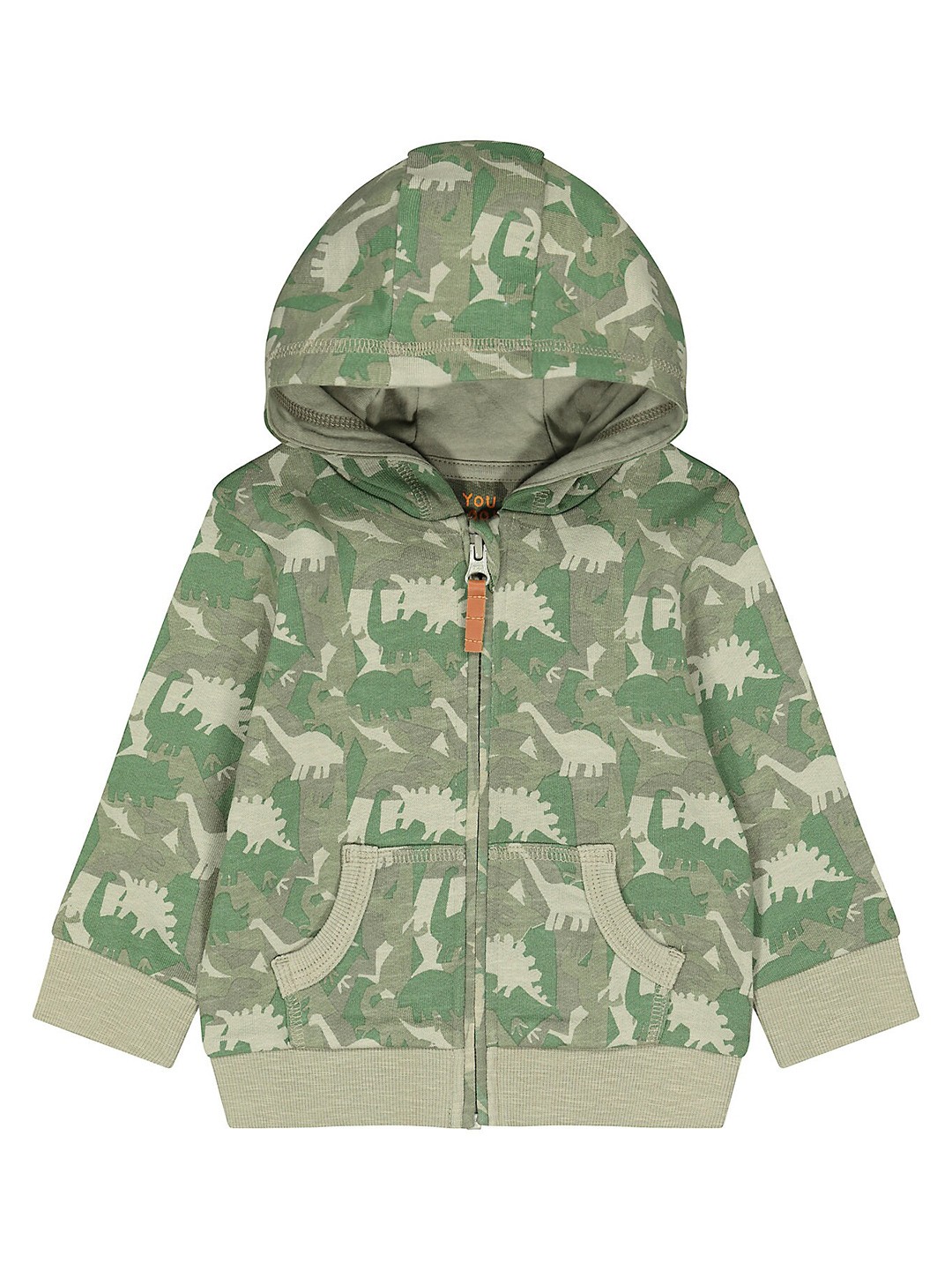 

mothercare Boys Printed Hooded Cotton Sweatshirt, Green