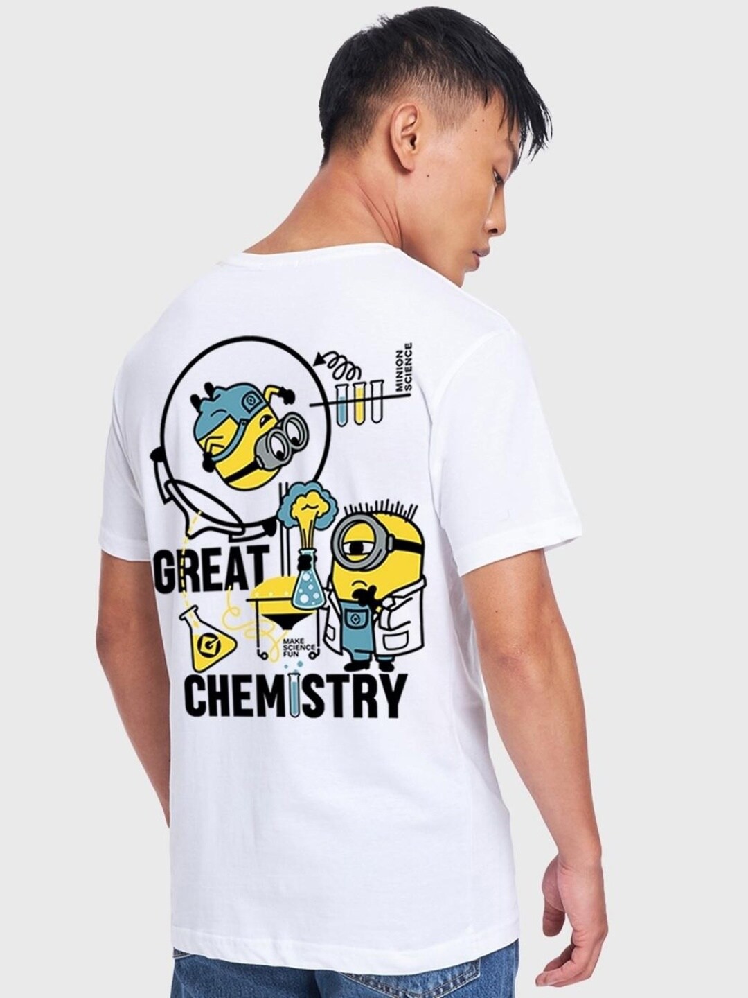 

Bewakoof Men Typography Printed Pure Cotton T-shirt, White