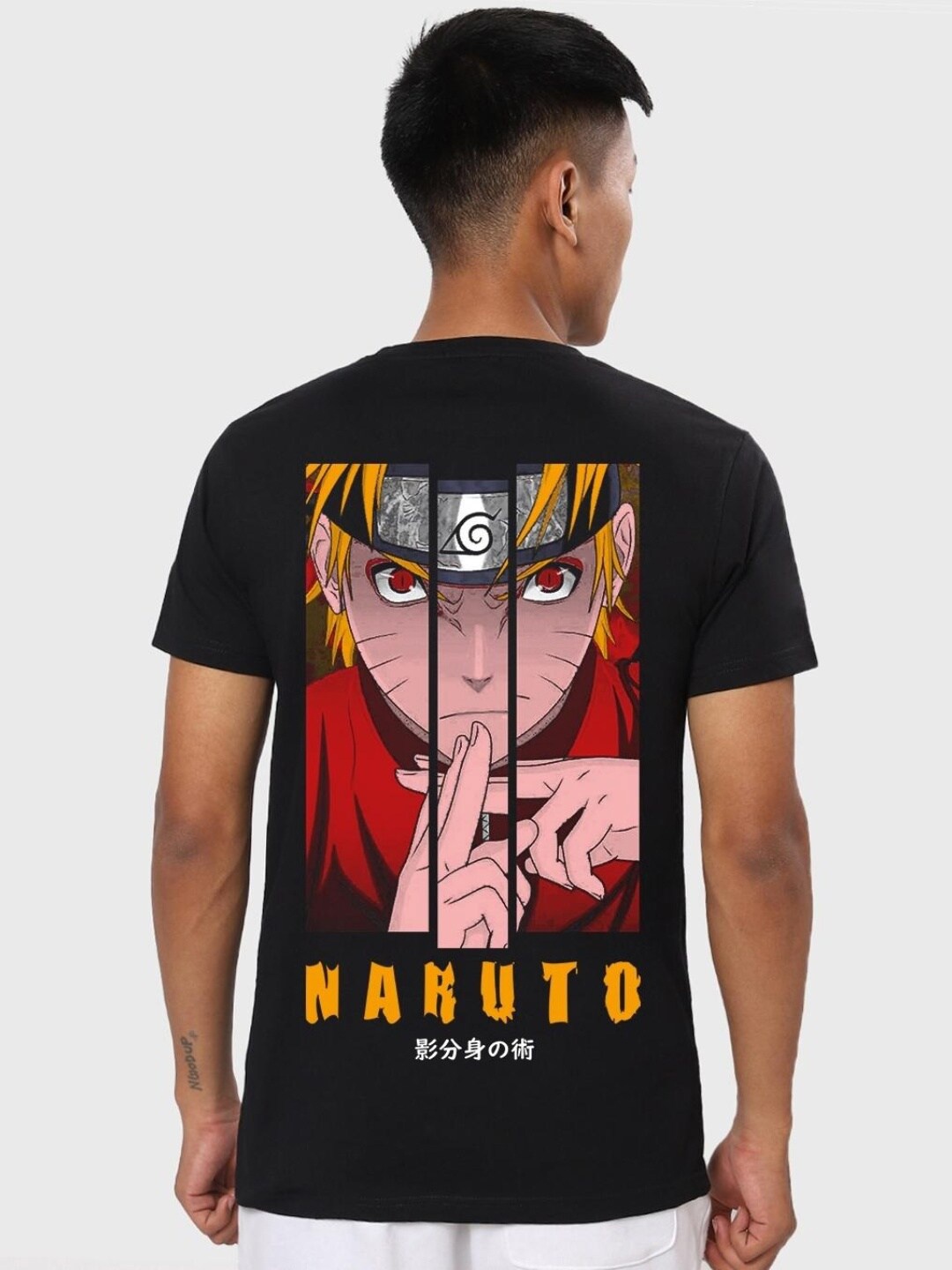

Bewakoof Men Printed Pure Cotton T-shirt, Black