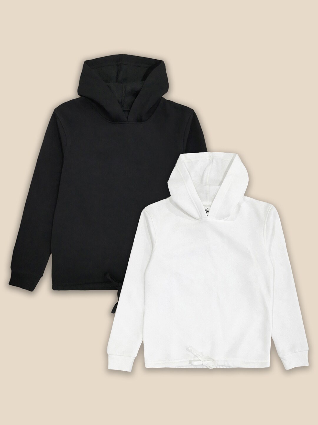 

Kids Ville Girls Hooded Cotton Sweatshirt, Black