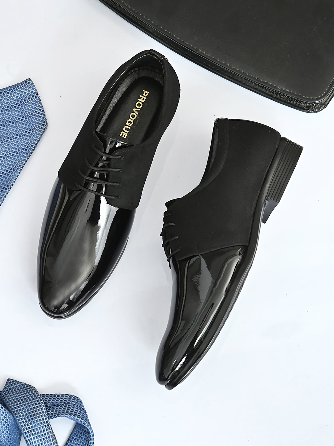 

Provogue Men Solid Formal Derbys, Black