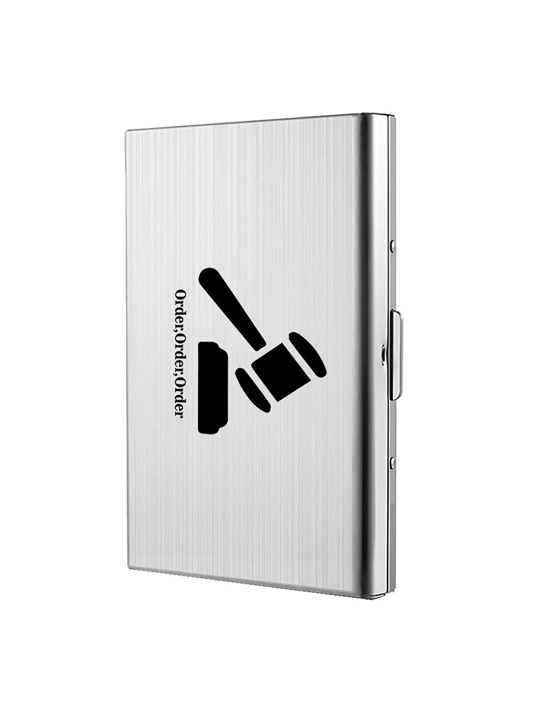 

StealODeal Unisex Printed RFID Card Holder, Silver