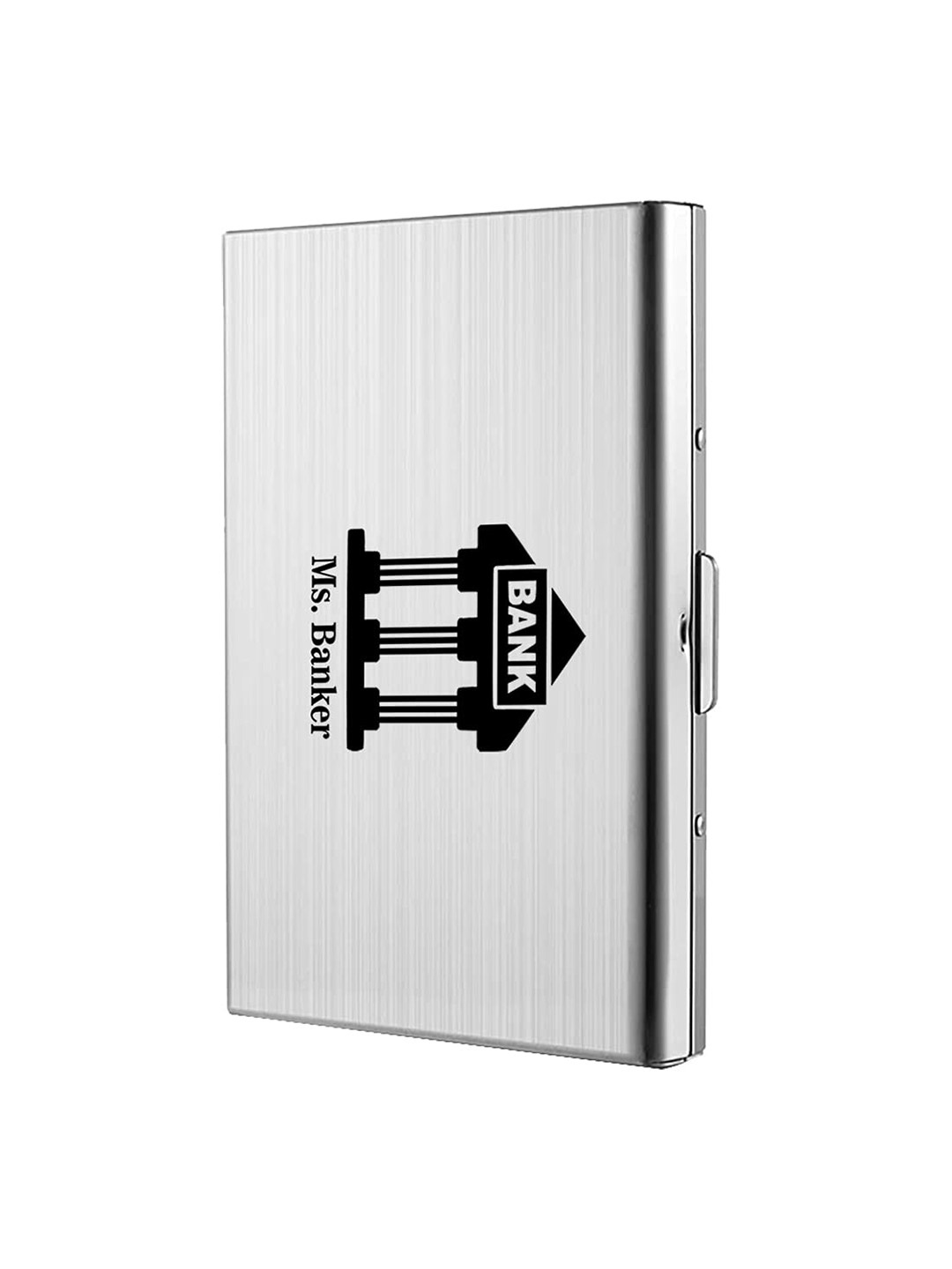 

StealODeal Unisex Printed RFID Card Holder, Silver