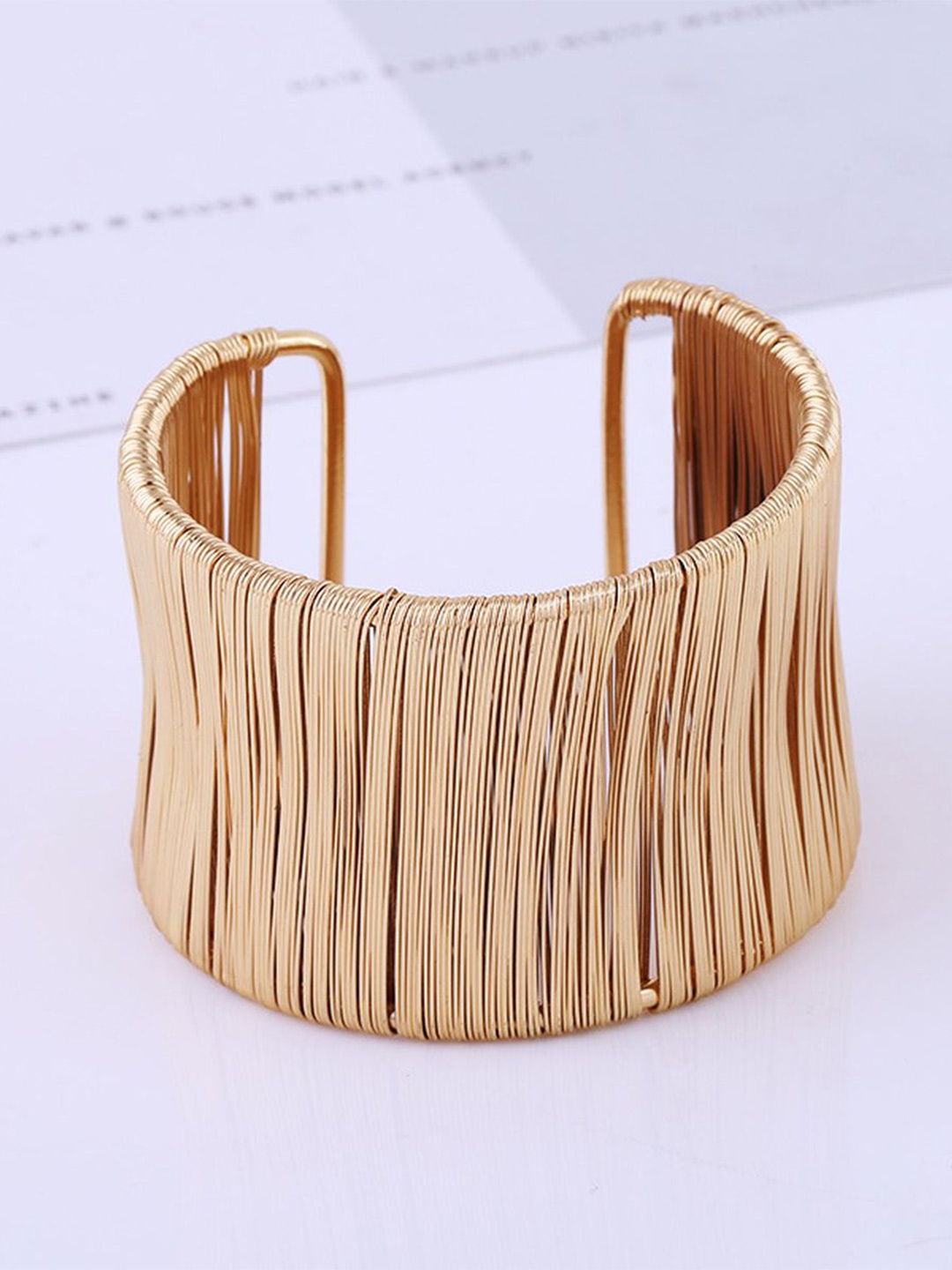 

ZIVOM Women Brass Tribal Gold-Plated Kada Bracelet