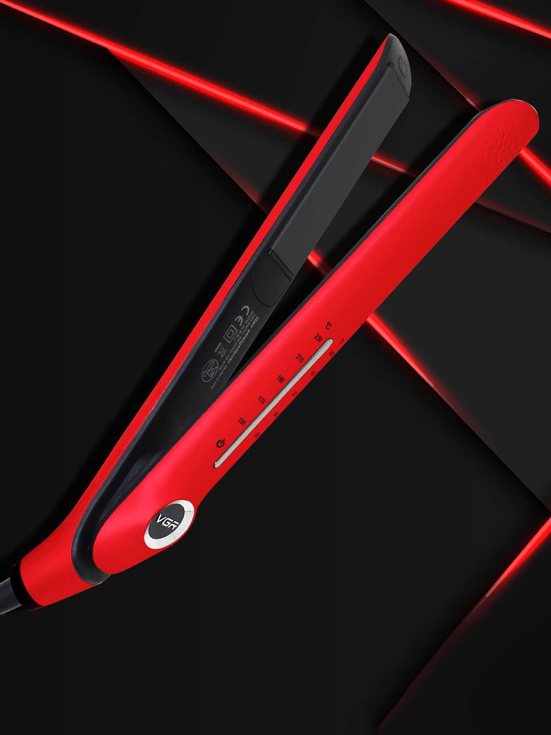 

VGR V-566 Temperature Control Settings & Smooth Styiling Plates Hair Straightener - Red