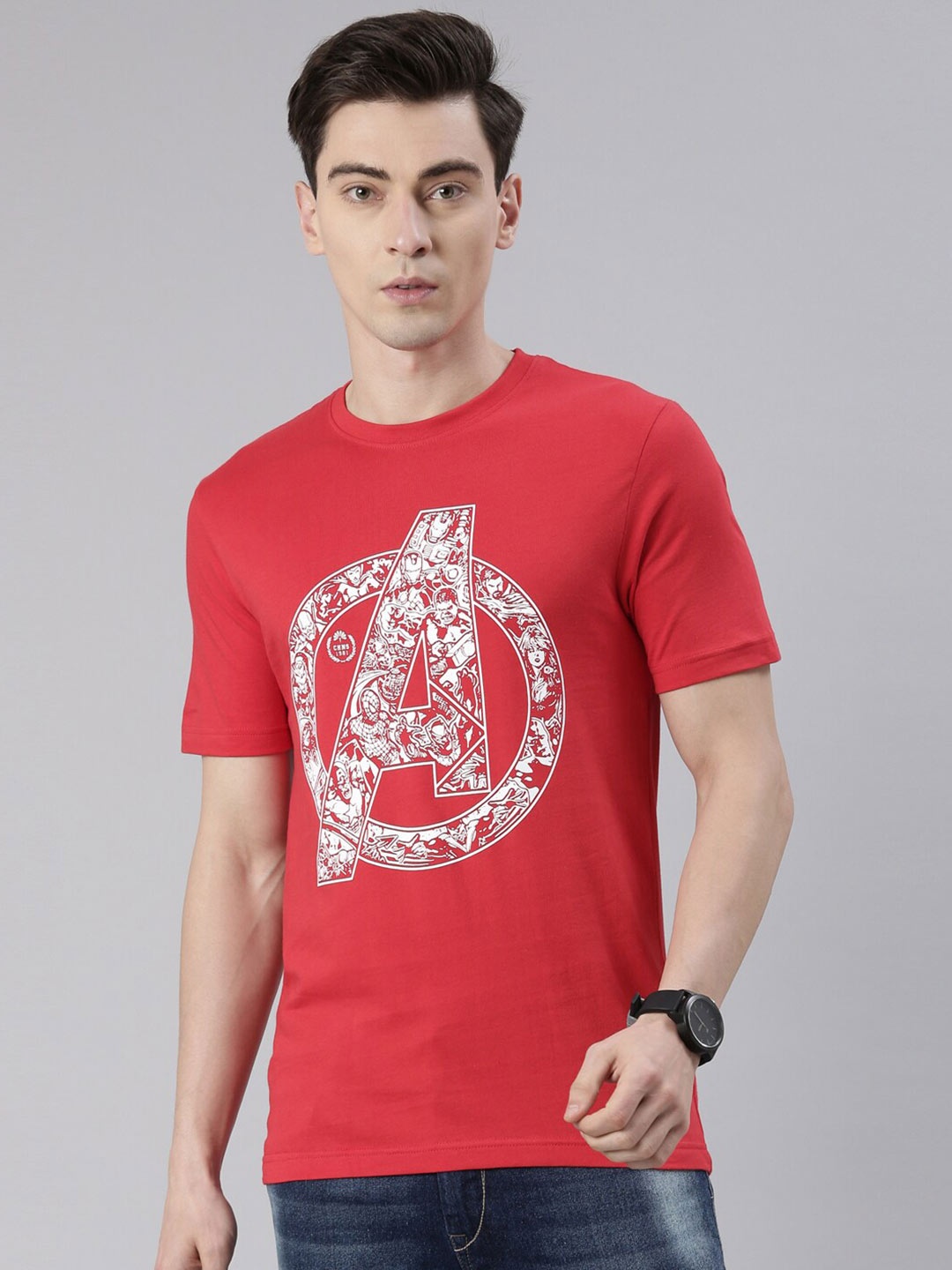 

Chennis Men Typography Printed Cotton T-shirt, Red