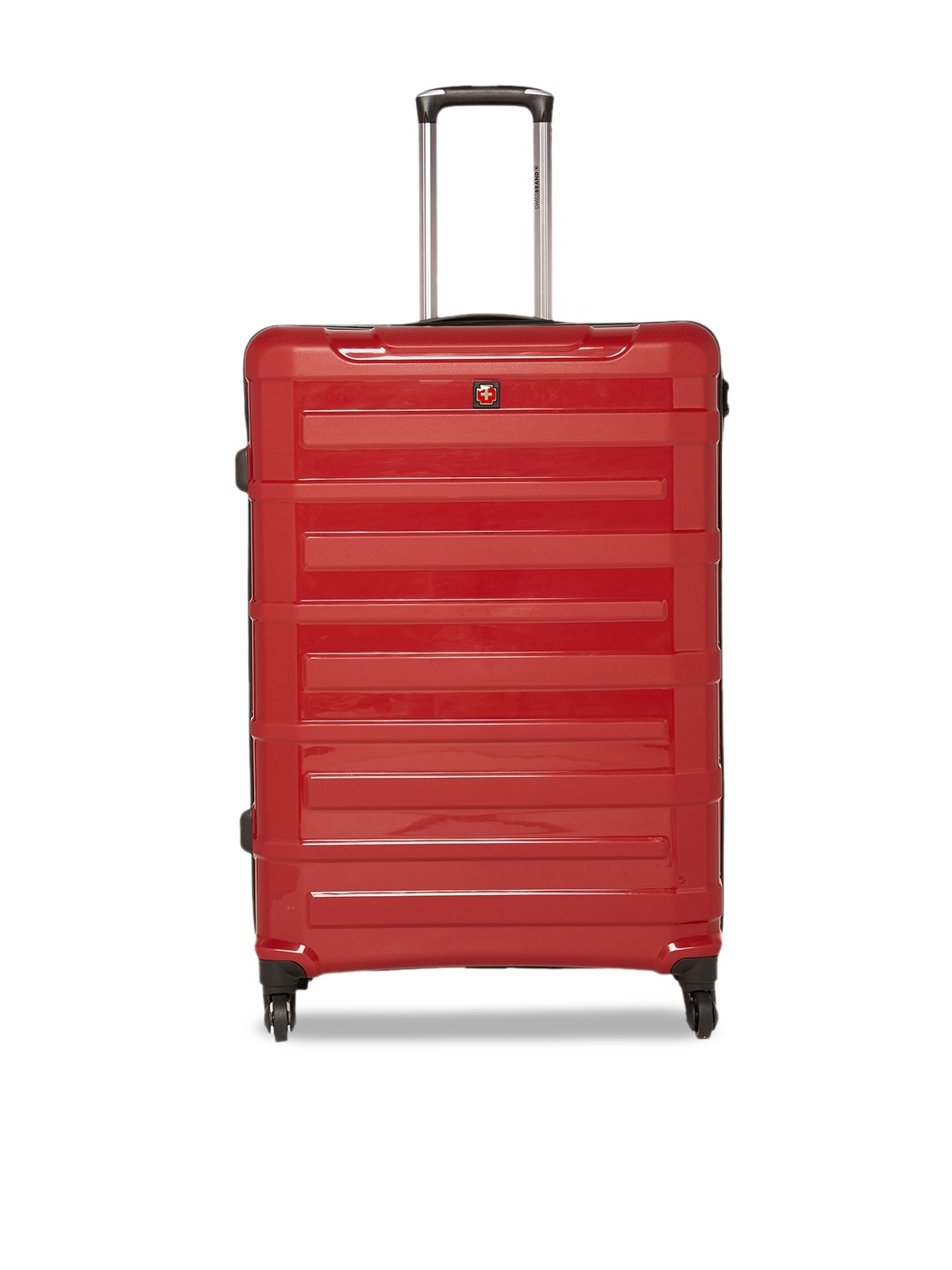 

SWISS BRAND SION Range Textured Hard-Sided Large Trolley Suitcase, Maroon