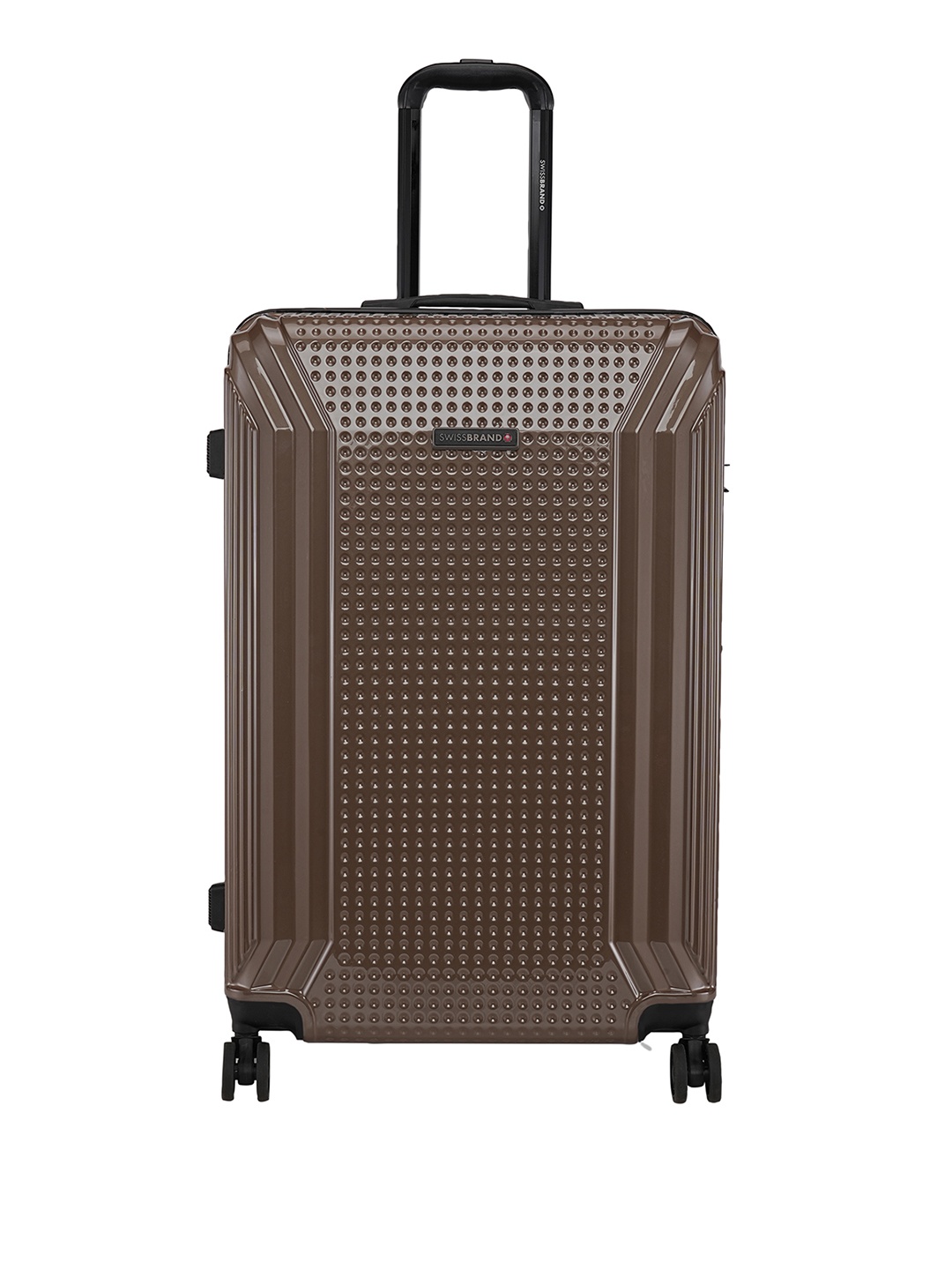

SWISS BRAND Vernier Range Textured Hard-Sided Large Trolley Bag, Brown